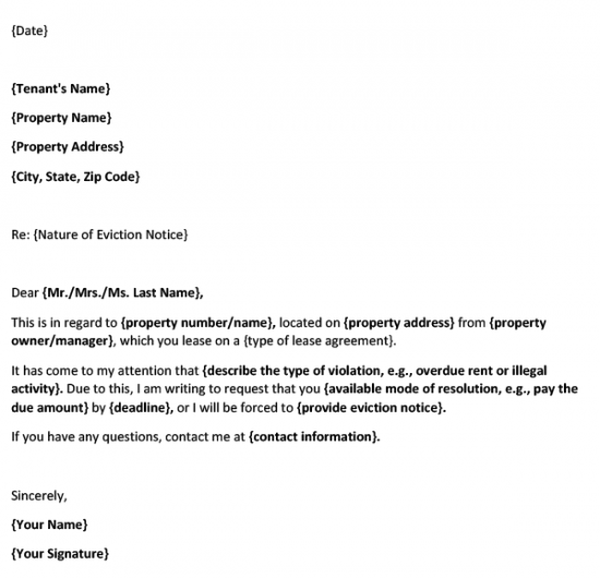 5 Free Eviction Notice Templates and Examples Word PDF